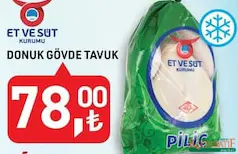 ET VE SÜT KURUMU DONUK GÖVDE TAVUK KG